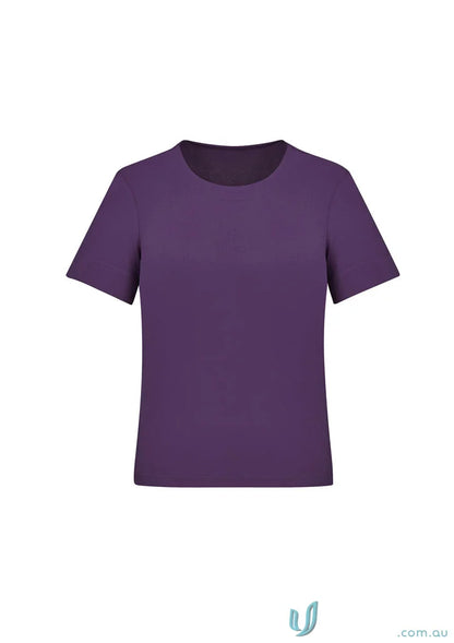Purple women’s Marley short cs952ls short sleeve jersey T-top in Bizcare Marley Soft Jersey