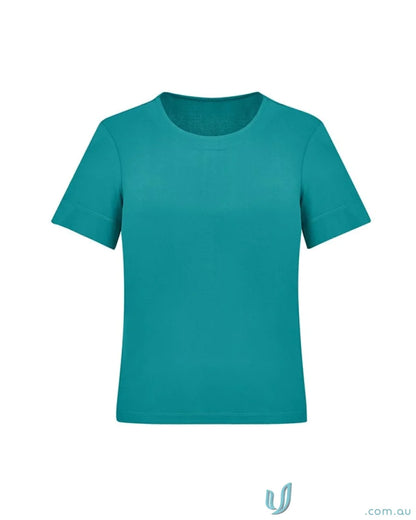 Teal women’s Marley short sleeve jersey T-shirt, CS952LS from Bizcare Marley Soft Jersey