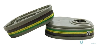Pair of Maxiguard silicone gas filter cartridges for uniforms and protection