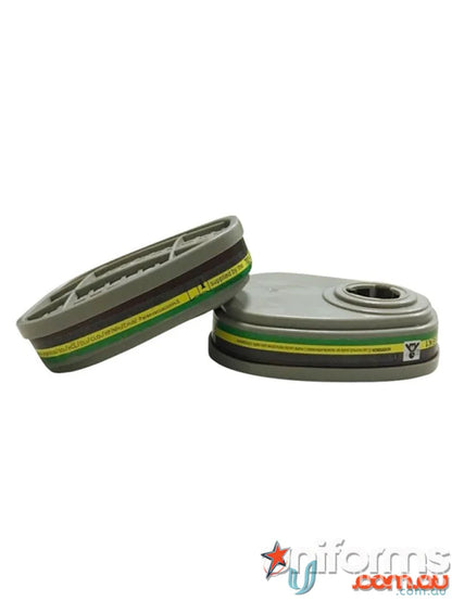 Gray Maxiguard Silicone Gas Filter Cartridges for uniforms and respiratory protection