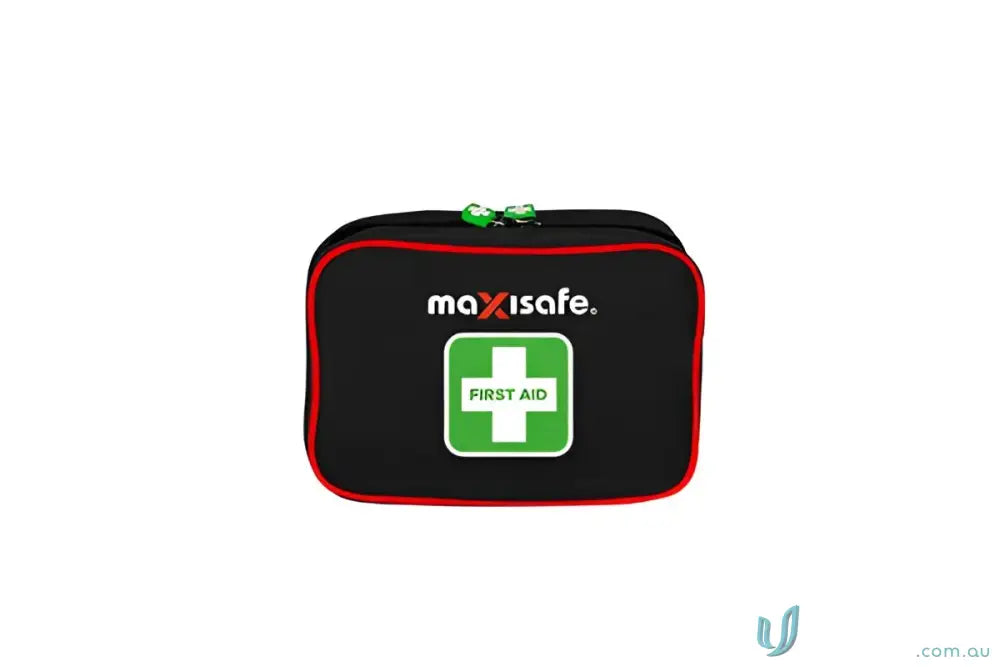 Black aid kit from Maxisafe Motoring First Aid Kit for uniforms and safety quick access