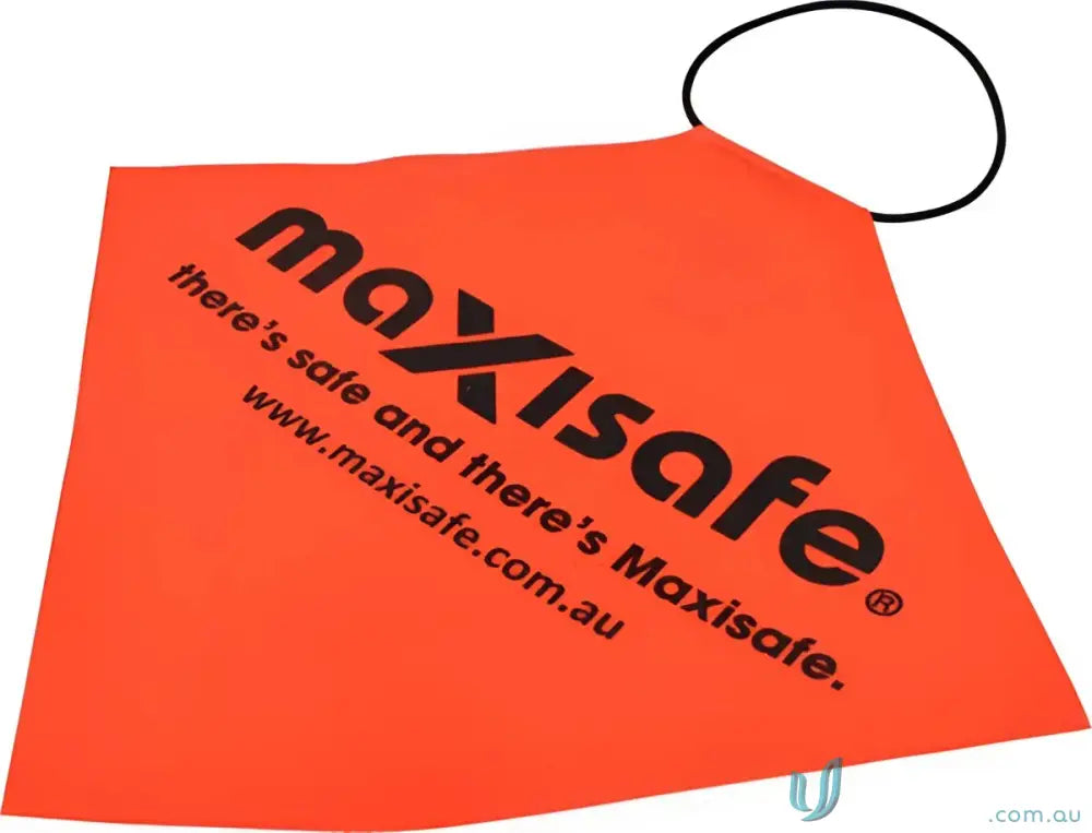 Maxisafe Orange Long Load Flag with black elastic loop for workwear safety markers