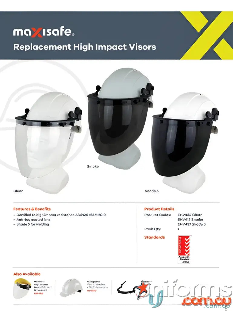 Maxisafe Shade #5 extra high impact visor for helmets for added safety