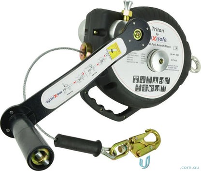 Maxisafe Type 3 Rescue Retrieval Inertia Reel fall arrest block with retrieval winch for workwear