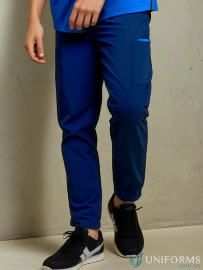Blue Medi8 Unisex Stretch Scrub Pant for comfy, flexible scrub pants wear