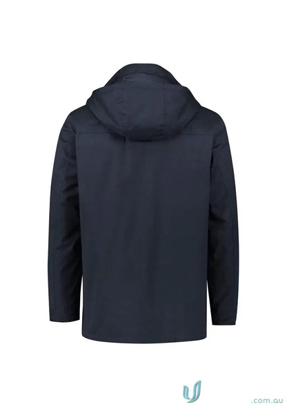 Melbourne Comfort Jacket by Biz Collection, dark blue hooded winter coat for light showers