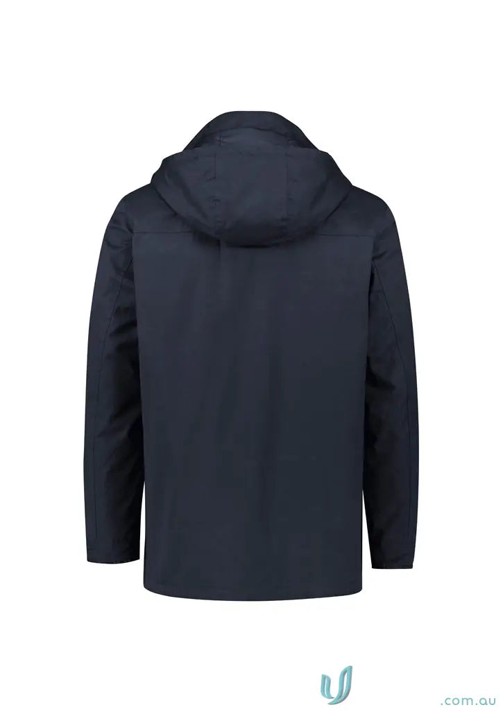 Melbourne Comfort Jacket by Biz Collection, dark blue hooded winter coat for light showers