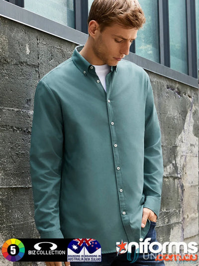 Men’s Memphis LS Shirt with modern button-down collar in pre-shrunk oxford weave