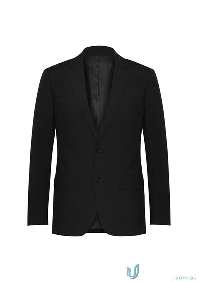 Black buttoned suit jacket from Mens Classic Jacket for Biz Collection Mens, perfect for corporate offices