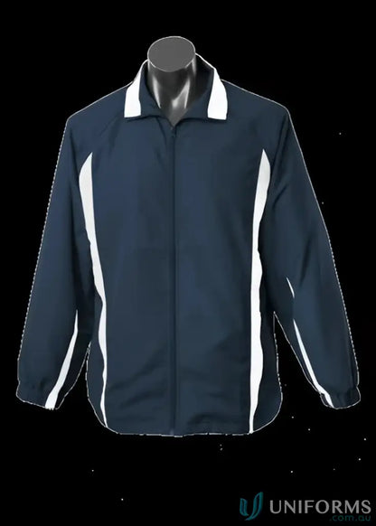 Navy and white Eureka track jacket perfect for uniforms or casual workwear