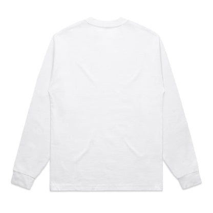 White Nike long sleeve tee with swoosh logo on back
