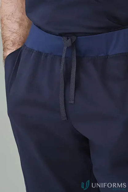 Navy blue Riley slim leg jogger scrub pant for men, stylish jogger scrub pant