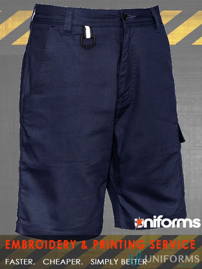 Navy blue Syzmik Mens Rugged Cooling Vented Shorts ZSZ505 Vented suitable for work