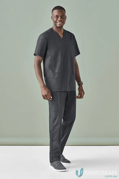 Dark gray mens Tokyo Scrub Pant with antibacterial treatment for comfortable workwear