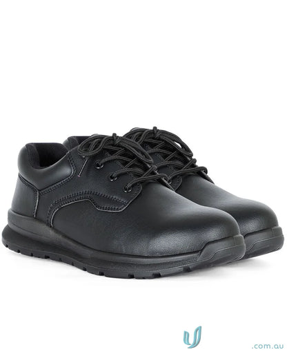 Microfibre Lace Up Steel Toe Shoe for workwear and uniforms with durable soles