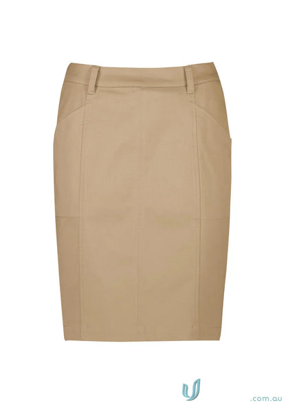 Tan stretch chino skirt Women’s mid waist Mid Waist Traveller Stretch Chino Skirt rgs264l