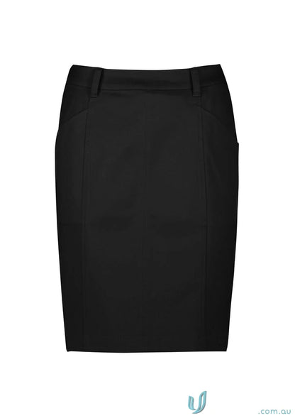 Black stretch chino skirt women’s mid waist RGS264L from Mid Waist Traveller collection