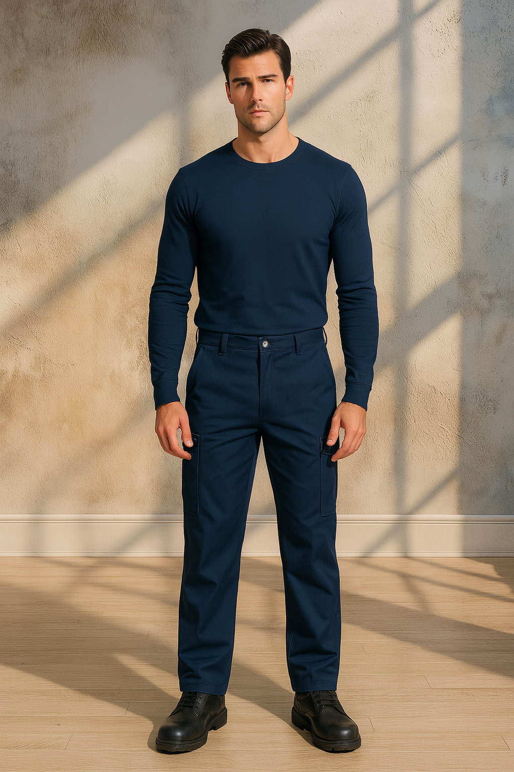 Middle Weight Cotton Double Slant Cargo Pants - WORKWEAR