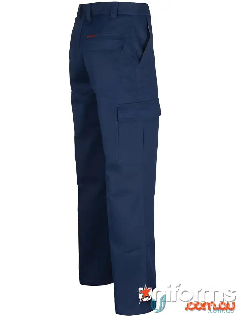Navy blue cotton double slant cargo pants from Middle Weight Cotton Double Slant Cargo lineup
