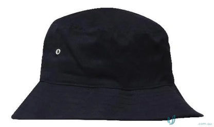 Black bucket hat from Mildura Central ELC with high inch imprint and wide stock range