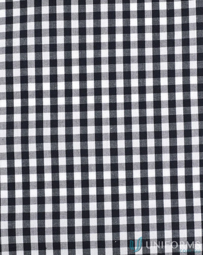 Black and white checkered fabric of Miller Gingham Check LS Shirt, perfect long sleeve gingham style