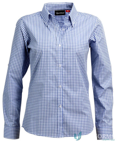Blue and white gingham check long sleeve shirt from Miller Gingham Check LS Shirt