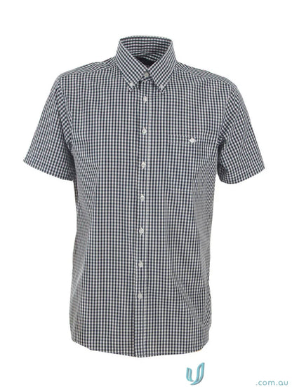 Miller Gingham SS Check Shirt in classic gingham check, perfect for uniforms or workwear