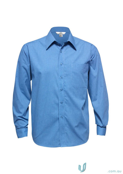 Blue mens micro check long sleeve button-down shirt from Mirco Check LS Shirt