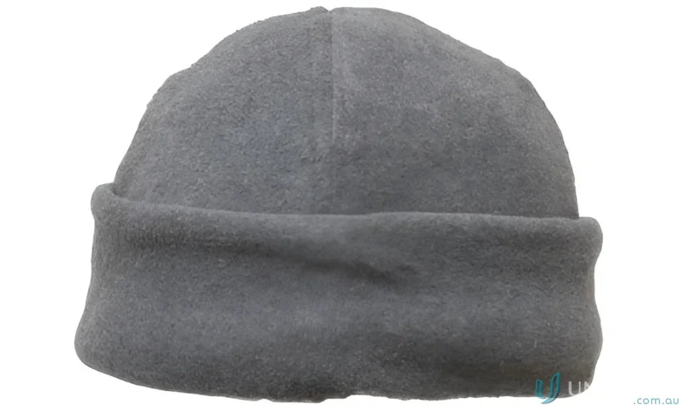 Gray fleece beanie from Mirco Fleece Beanie collection, soft fleece beanie, cozy fit