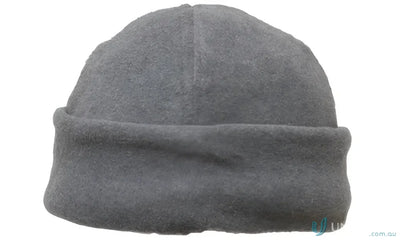 Gray fleece beanie from Mirco Fleece Beanie collection, soft fleece beanie, cozy fit