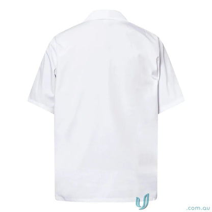 White short-sleeved shirt from Modesty Insert Jac for food industry gear and laundry solutions