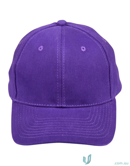 Purple baseball cap made of brushed cotton, price includes embroidery