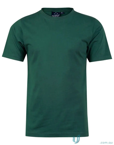Green short-sleeved T-shirt made of combed cotton from MOQ50 Printed YOUTH Tee collection