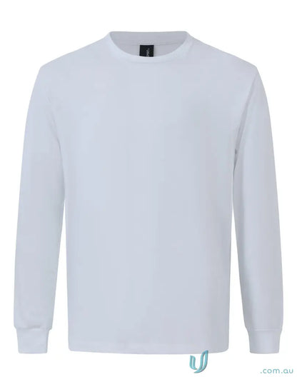 White long-sleeved shirt from Mornington LS Tee made with ultimate cotton face long-sleeve