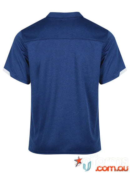 Blue short-sleeved polo shirt for men’s uniforms from Morris Mens Polo collection