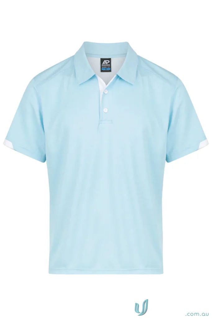 Light blue polo shirt from Morris Mens Polo, perfect for casual mens uniforms