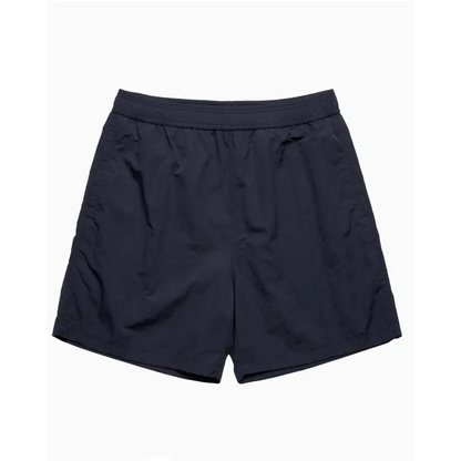 Navy Portsea Swim Shorts with elastic waistband and side pockets