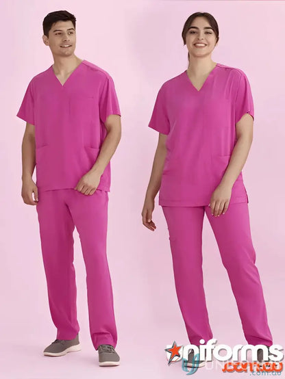 Matching pink medical scrubs NBCF Unisex Pink V-Neck Scrub Pant for breast cancer awareness
