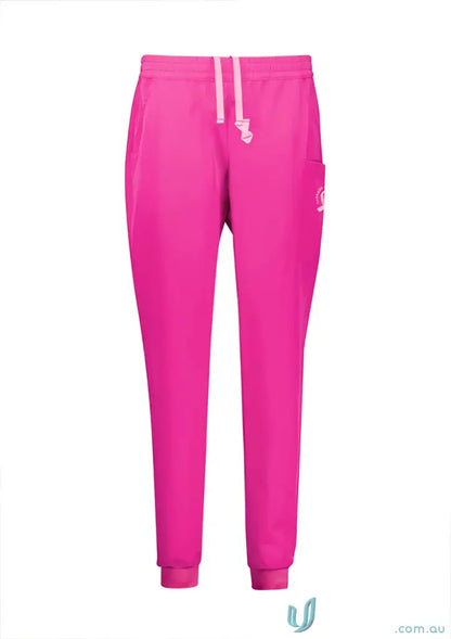 Pink Fuchsia Jogger Sweatpants for NBCF Womens Pink V-Neck Scrub Pant - Bizcare Women’s Pink scrub pant -csp241ll