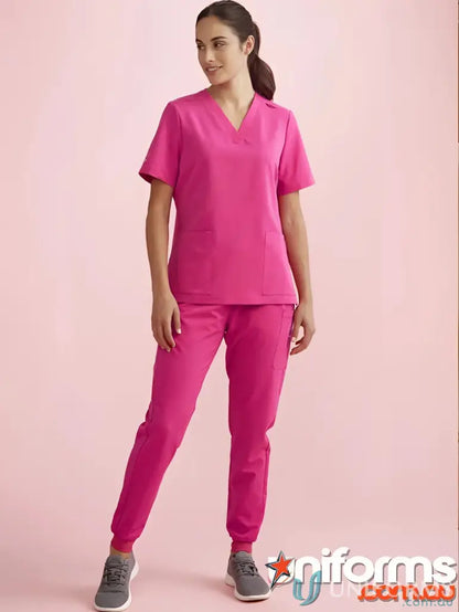Pink jogger scrub set from Bizcare Women’s Pink NBCF Scrub Pant -csp241ll