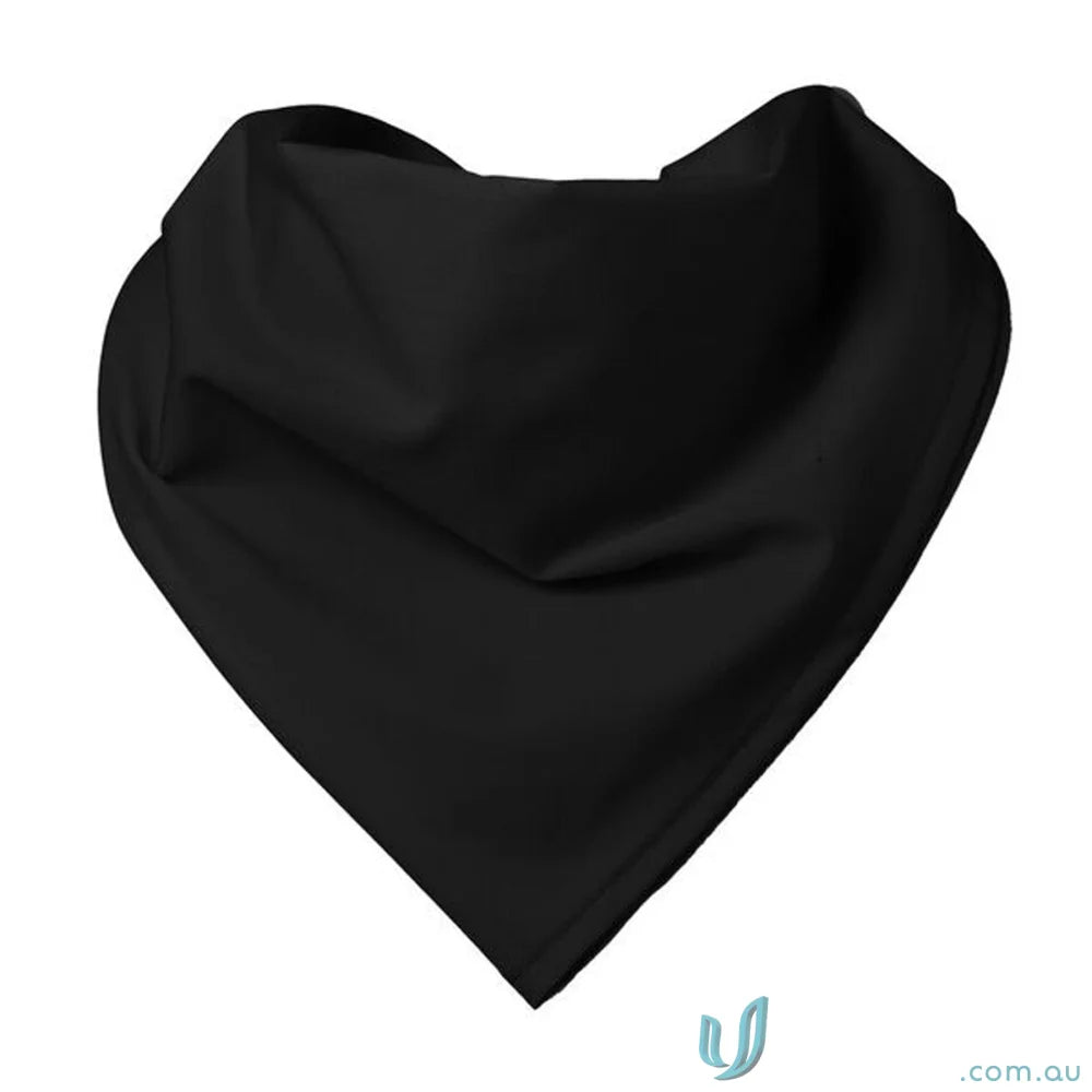 Black heart-shaped bandana bib for hospitality teams workcraft neckerchief cc104