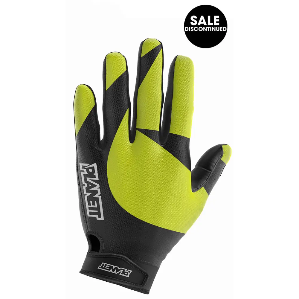 Neon yellow ride glove back side with bright planet jennyk motorcycle glove textured grip for workwear uniforms