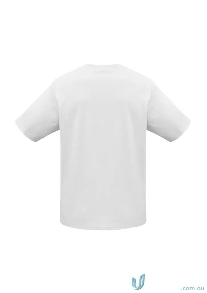 Plain white short-sleeved Newport Tee from Biz Collection, perfect ice tee style