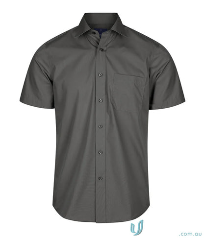 Gray Nicholson Premium Poplin SS Shirt displayed in Nicholson Premium Poplin shirt collection