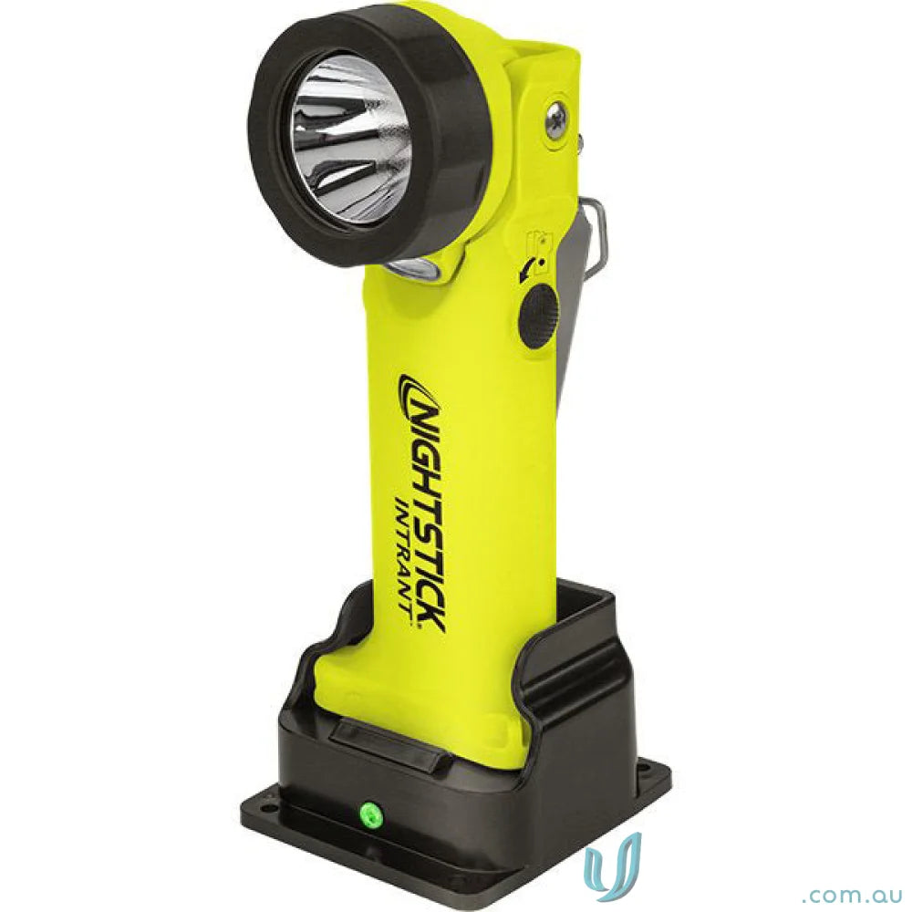 Yellow Pivoting Flashlight in Charging Base for Flood Runtime and Survival Mode