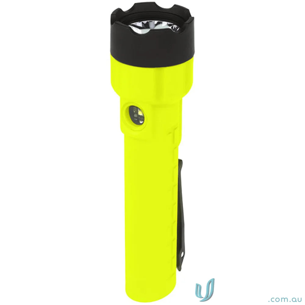 Yellow flashlight with black trim, IP67 dustproof waterproof, great for close-up illumination