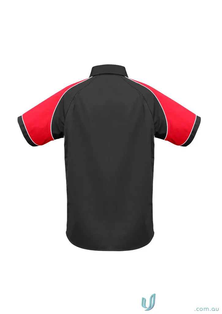 Black and red Nitro Contrast Panel Shirt with contrast panel design for edgy style