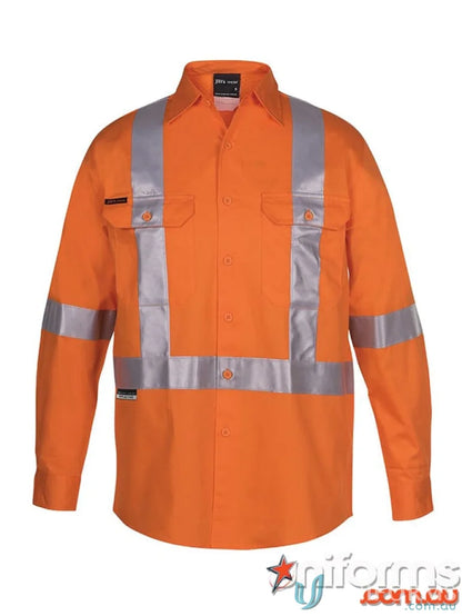 Orange high-visibility work shirt from NSW/QLD Rail X-Back Workwear Uniforms