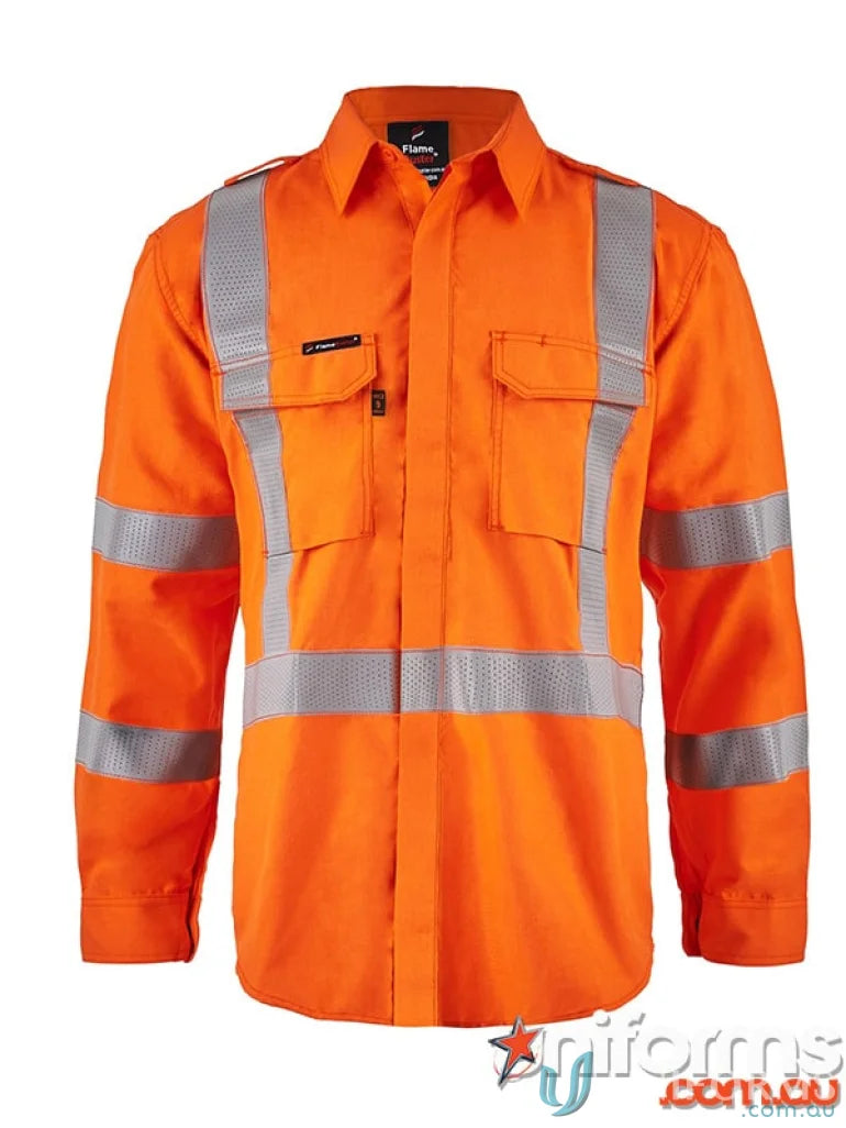 Orange NSW Rail HRC2 hi-vis reflective shirt perfect for safety and visibility