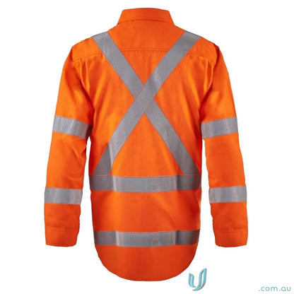 Orange NSW RAIL HRC2 HiVis Reflective Shirt for rail workers and safety gear